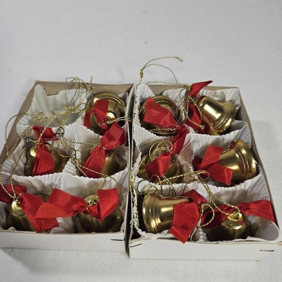 Lot Vintage 11 Christmas Ornaments 1970s 1980s Bells. Peaceful Sound - Picture 2 of 6